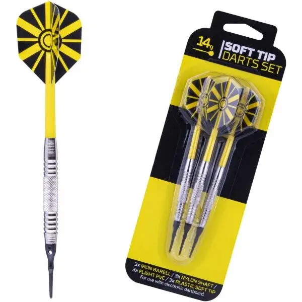 Windson SOFTDARTS 14 G IRON Set šípok so železnými barelmi a plastovými hrotmi, strieborná, veľkosť