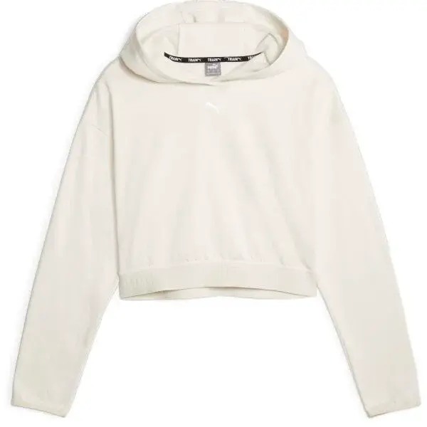 Puma STRONG POWER FLEECE HOODIE Dámska mikina, béžová, veľkosť