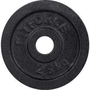 Fitforce NAKLADACÍ KOTÚČ 2,5 KG ČIERNY 30 MM Nakladací kotúč, čierna, veľkosť 2,5 KG
