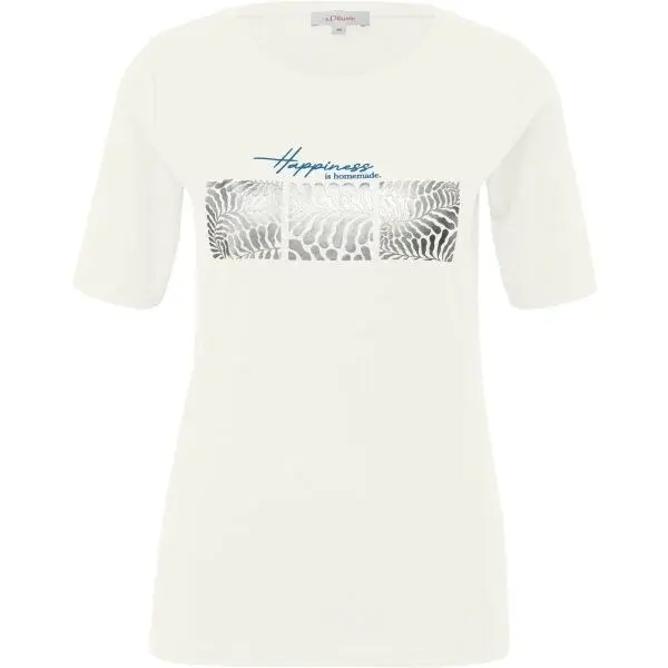 s.Oliver RL T-SHIRT Dámske tričko, biela, veľkosť