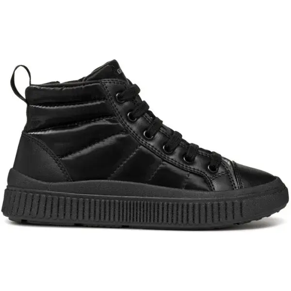 Geox J LAQUINNY C Dievčenské tenisky, čierna, veľkosť