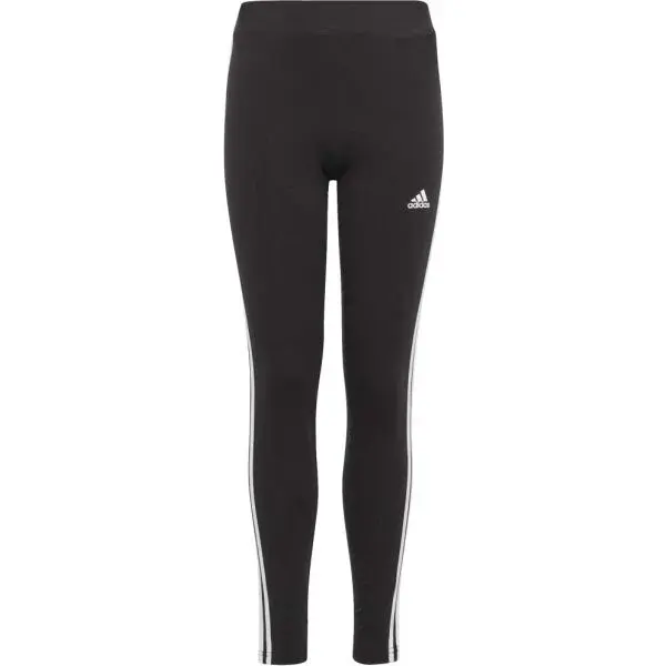 adidas G ESSENTIALS 3-STRIPES COTTON LEGGINGS Dievčenské legíny, čierna, veľkosť