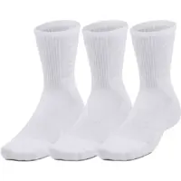 Under Armour 3-MAKER MID-CREW 3PK Unisex ponožky, biela, veľkosť