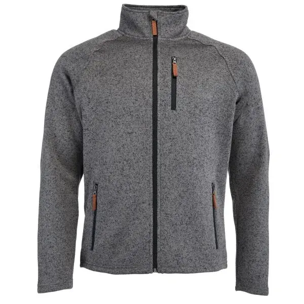 Willard ENRIKE Pánska flísová mikina so vzhľadom svetra, tmavo sivá, veľkosť