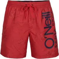 O'Neill CALI FLORAL SHORTS Pánske plavecké šortky, červená, veľkosť