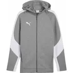 Puma TEAMEVOSTRIPE HOODED JACKET Pánska bunda, sivá, veľkosť