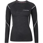 PROGRESS MERINO LS Dámske funkčné Merino tričko, čierna, veľkosť