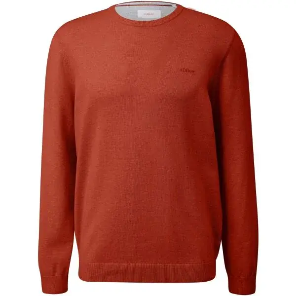 s.Oliver RL KNITTED PULLOVER NOOS Pánsky sveter, červená, veľkosť XXXL