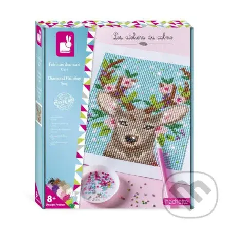 Trblietavý obraz s kryštálikmi Jeleň (Janod Atelier Sada Maxi od 8 rokov)