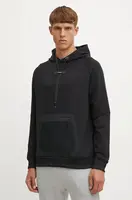 Mikina On pánská, černá barva, s kapucí, hladká, 1ME11450553