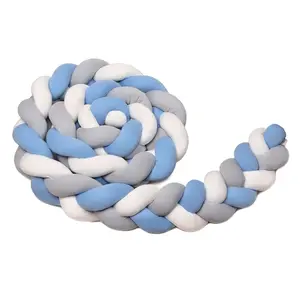 T-tomi Pletený mantinel 220 cm White + Grey + Blue