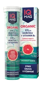 IQ Mag ORGANIC Hořčík 375 mg + vitamín B6 13 šumivých tablet