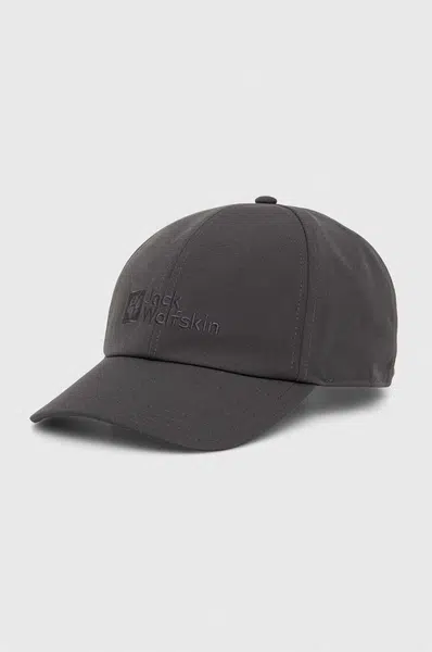 Kšiltovka Jack Wolfskin Baseball šedá barva, s aplikací, 1900675