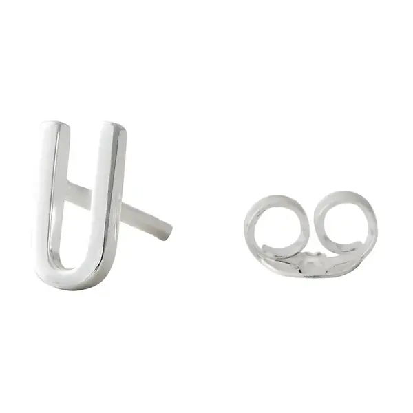 Stříbrná náušnice Design Letters