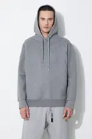 Mikina Neil Barrett Fairisle Thunderbolt Sweatshirt pánská, šedá barva, s kapucí, s potiskem, MY72186A-Y506-756N