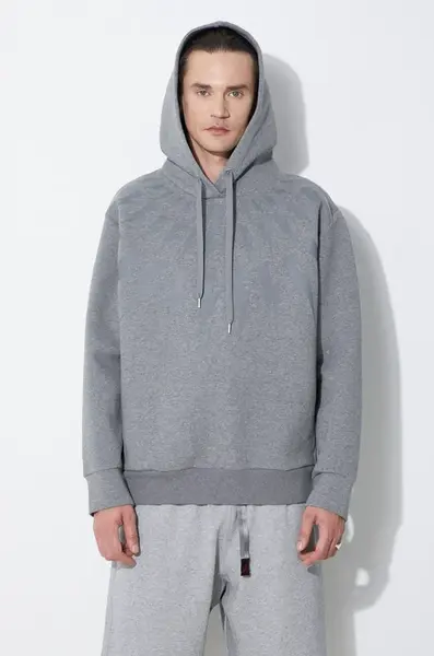 Mikina Neil Barrett Fairisle Thunderbolt Sweatshirt pánská, šedá barva, s kapucí, s potiskem, MY72186A-Y506-756N