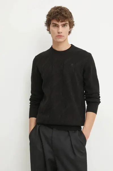 Svetr G-Star pánský, černá barva, lehký, D25108-C259