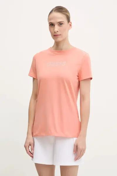 Tričko Guess BRIANA oranžová barva, V3BI11 J1314
