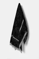 Šátek Karl Lagerfeld černá barva, A1W33152