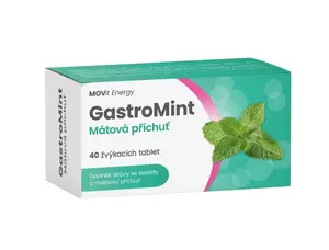 MOVit Energy GastroMint Mátová příchuť 40 žvýkacích tablet
