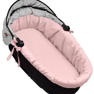 Baby Nellys Bavlněná vložka do kočárků/koše s pěnovou matrací, , pudrově růžová