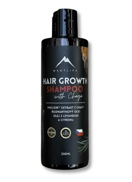 Hrotlife Šampon s výtažkem z Chagy na podporu růstu vlasů 200 ml