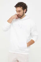 Mikina adidas pánská, bílá barva, s kapucí, s potiskem, IW1206
