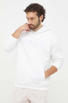 Mikina adidas pánská, bílá barva, s kapucí, s potiskem, IW1206
