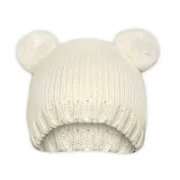 Baby Nellys Zimní čepice Medvídek - smetanová