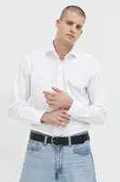 Košile HUGO bílá barva, slim, s italským límcem, 50482056