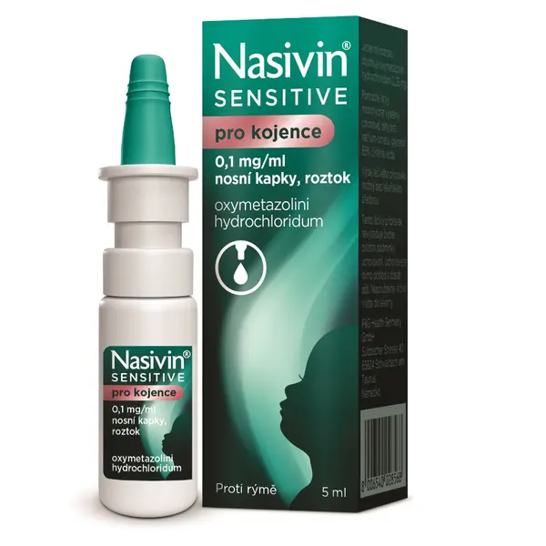 Nasivin Sensitive pro kojence 0,1 mg/ml nosní kapky, roztok 5 ml