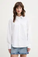 Bavlněná košile Guess Jeans bílá barva, regular, s klasickým límcem, W4YH68 WGCF1