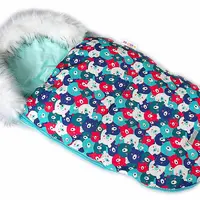 Baby Nellys Fusák, spacáček 105x55 Velvet Winter Lux - Barevní medvědi