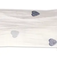 Baby Nellys Letní čelenka, bandana, mušelín, Srdíčka, smetanová vel.  104/110
