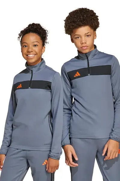 Dětská mikina adidas Performance šedá barva, s aplikací, JD0567