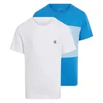 Dětské bavlněné tričko Calvin Klein Jeans 2-pack modrá barva, IB0IB02441