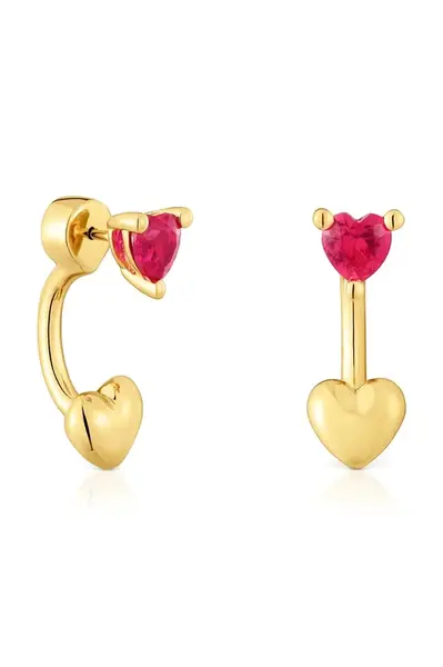 Pozlacené stříbrné náušnice Tous