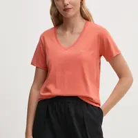 Bavlněné tričko Pepe Jeans FIORE V NECK oranžová barva, PL505948