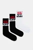 Ponožky Diesel SKM-RAY-THREEPACK SOCKS 3-pack pánské, černá barva, 00SAYJ.0IQAR
