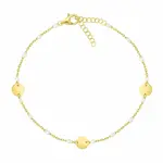 Brilio Silver Slušivý pozlacený náramek s korálky BRC181Y