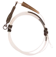 Korda koncová montáž dark matter leader size 8 ring swivel 40 lb 1 m - silt brown