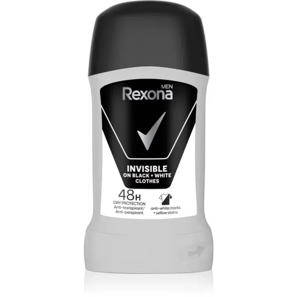 Rexona Invisible on Black + White Clothes Antiperspirant tuhý antiperspirant 48 H 50 ml