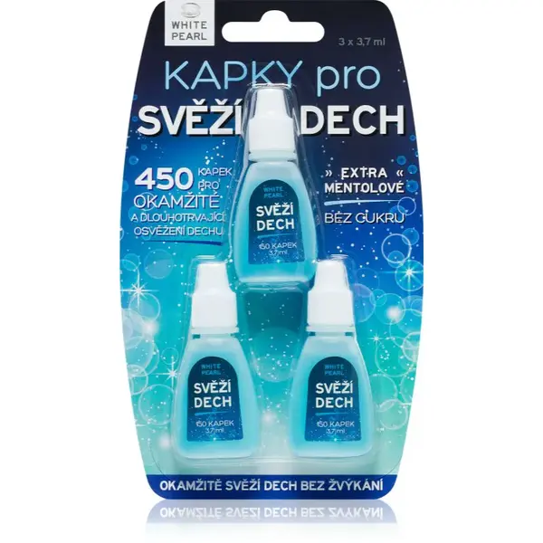 White Pearl Dental Care kapky pro svěží dech 3 x 3.7 ml