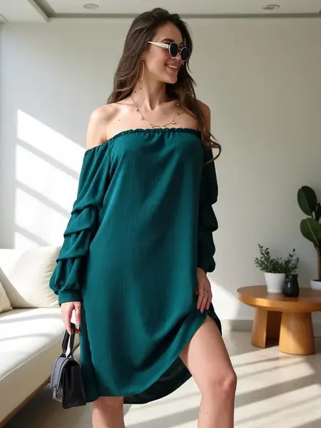 Resti Smooth women's dress a'la Spanish style with ruffles