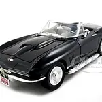 1967 Chevrolet Corvette Convertible Black 1/24 Diecast Model Car by Motormax
