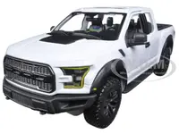 2017 Ford Raptor Pickup Truck White 1/24 Diecast Model Car by Maisto