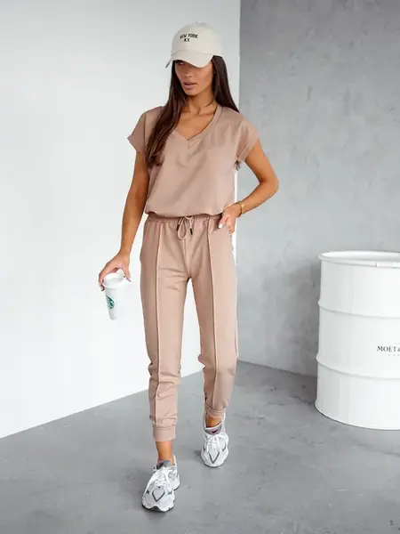 Resti Women's cotton casual set with short sleeves