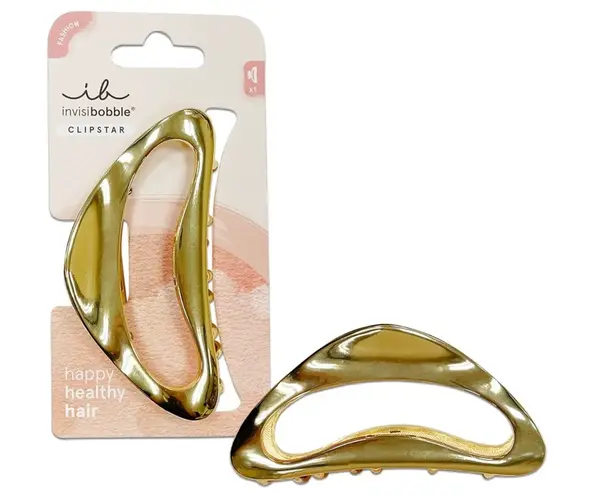 Skřipec do vlasů Invisibobble Clipstar Gold Luxe - kovový, zlatý + dárek zdarma