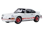 Porsche 911 Carrera 2.7 RS Grand Prix White with Red Stripes and Wheels 1/18 Model Car by Autoart