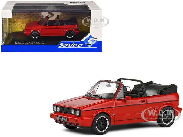 1992 Volkswagen Golf 1 Cabriolet Sportline Tornado Red 1/43 Diecast Model Car by Solido